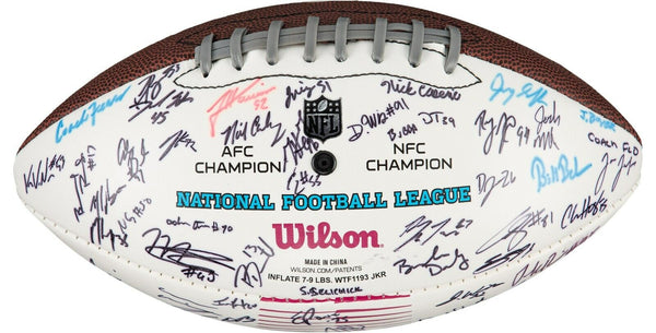 Tom Brady 2017 New England Patriots Team Signed Super Bowl LII Football Beckett