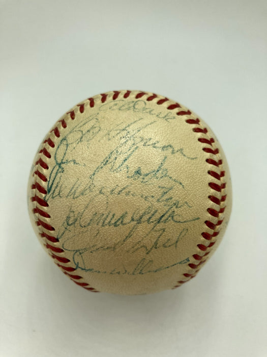 1954 New York Giants World Series Champs Team Signed Baseball Willie Mays JSA