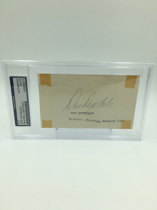 1956 Don Drysdale Rookie Signed Index Card PSA DNA