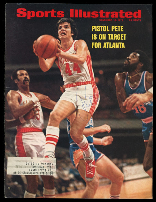 Pete Maravich Pistol Pete Signed 1973 Sports Illustrated Magazine Cover JSA COA