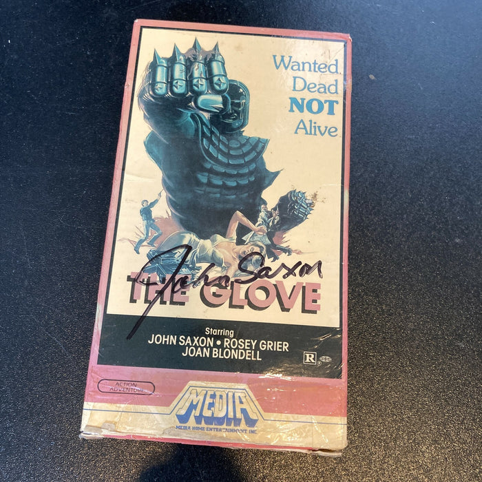 John Saxon Signed Vintage The Glove VHS Movie With JSA COA