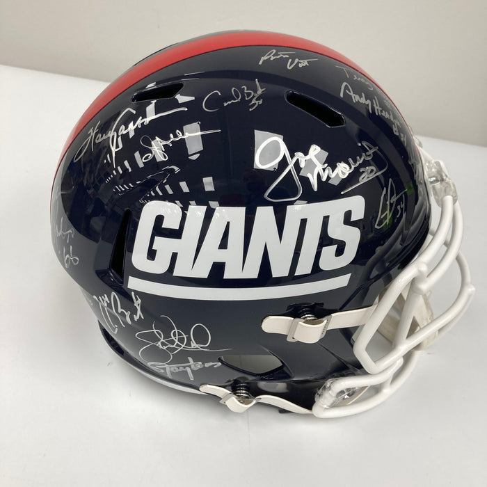 1986 New York Giants Super Bowl Champs Team Signed Full Size Helmet 26 Sigs JSA