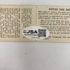 Ron Santo Signed 1976 Chicago Cubs Full Ticket JSA COA