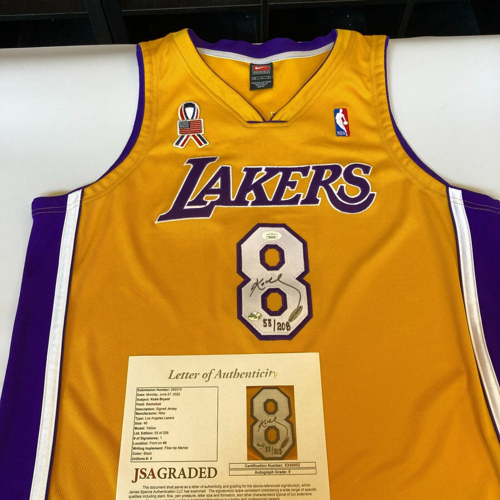 Kobe Bryant Signed 2000-01 Pro Cut Los Angeles Lakers Jersey UDA & JSA MINT 9