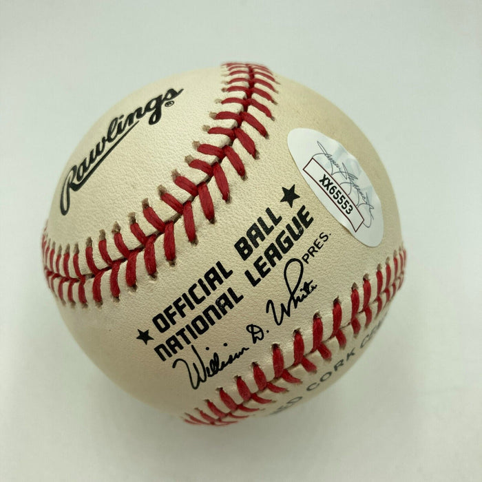 Nice Hank Aaron Signed Official National League Baseball JSA COA