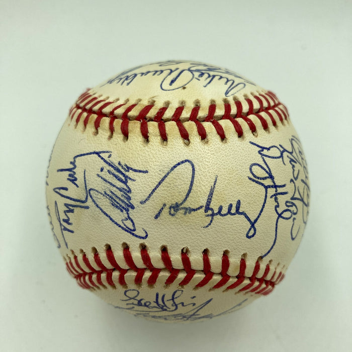 Nice 1993 Minnesota Twins Team Signed AL Baseball With Kirby Puckett COA