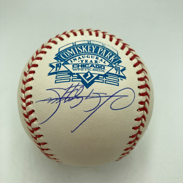 Sammy Sosa Signed 1991 Comiskey Park American League Baseball Beckett COA