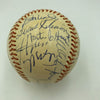 Joe Dimaggio Willie Mays 1970's Hall Of Fame Induction Multi Signed Baseball JSA