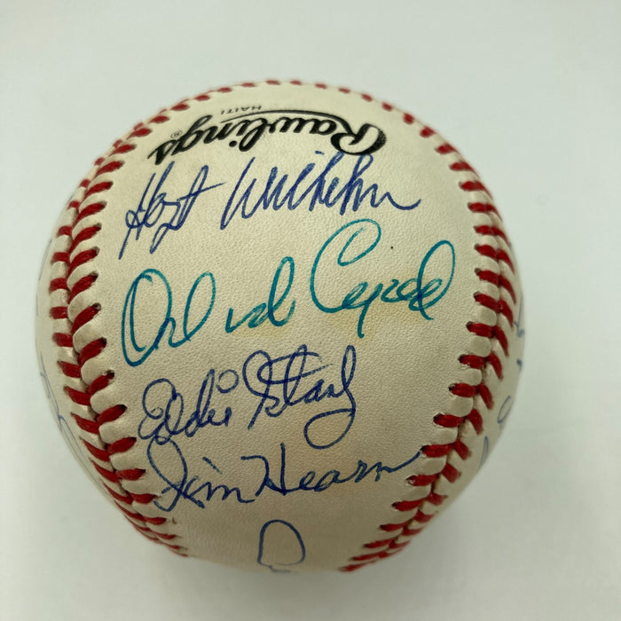 San Francisco Giants HOF Legends Signed Baseball Willie Mays Willie Mccovey JSA