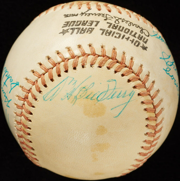 Satchel Paige 1970's Hall Of Fame Induction Multi Signed Baseball JSA COA