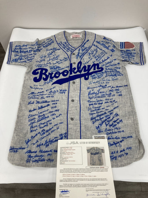 The Finest Brooklyn Dodgers Multi Signed Jersey 98 Sigs! Sandy Koufax JSA COA