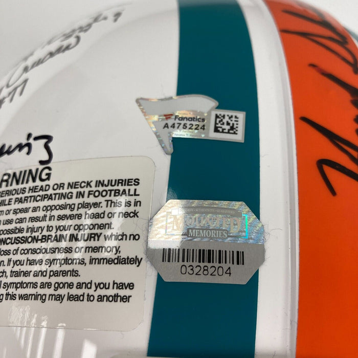 1972 Miami Dolphins Super Bowl Champs Team Signed Riddell Helmet Fanatics COA