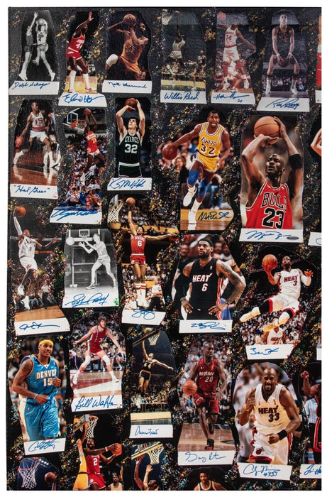 Michael Jordan Kobe Bryant LeBron James Signed Legends Of The Game Art 1/1