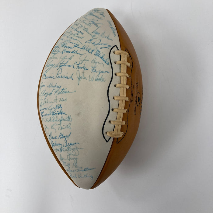 1961 Cleveland Browns Team Signed Wilson NFL Football 35 Sigs Jim Brown JSA COA