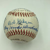 Beautiful Willie Mays Hank Aaron Hall Of Fame Legends Signed 1970's Baseball JSA