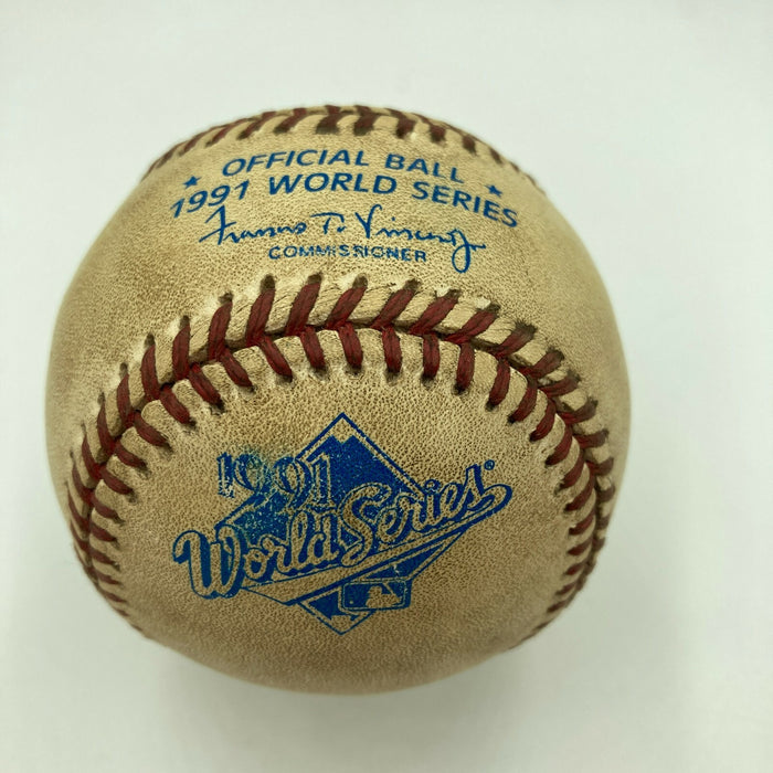 Historic Jack Morris Signed 1991 World Series Game 7 Game Used Baseball MEARS