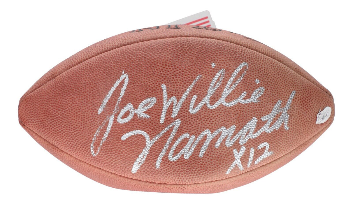 Joe Willie Namath #12 Signed Official Wilson Game Football JSA Sticker