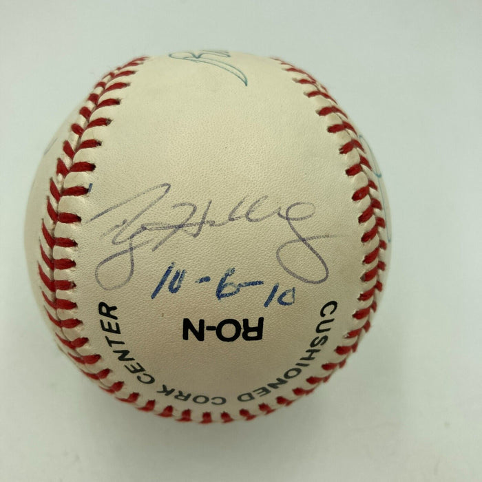 Roy Halladay Philadelphia Phillies No Hitter Pitchers Signed Baseball JSA COA