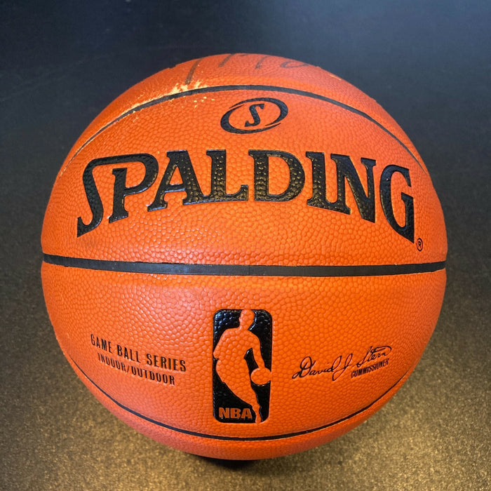 Dwight Howard "NBA 3X DPOY 2008, 2009, 2010" Signed Game Basketball JSA Sticker