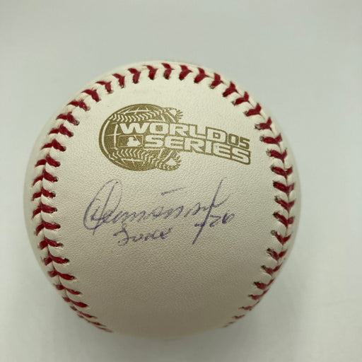 Orlando Hernandez El Duque Signed 2005 World Series Baseball Steiner Hologram