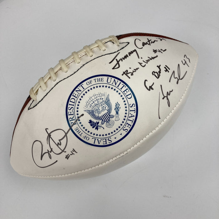 President Barack Obama Bill Clinton George Bush Jimmy Carter Signed Football JSA