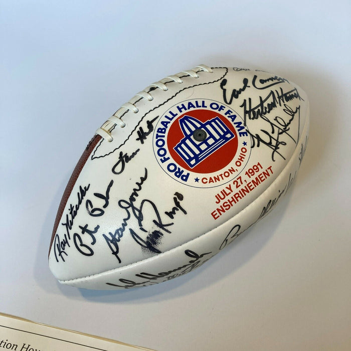 1991 Football Hall of Fame Enshrinement Signed Football 31 Sigs JSA COA