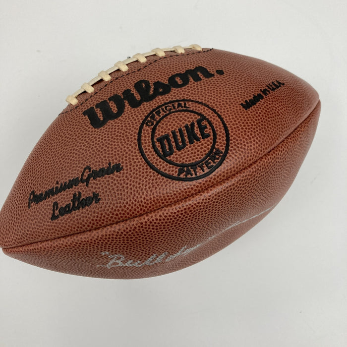 Clyde Bulldog Turner Signed NFL Wilson Game Football JSA COA RARE