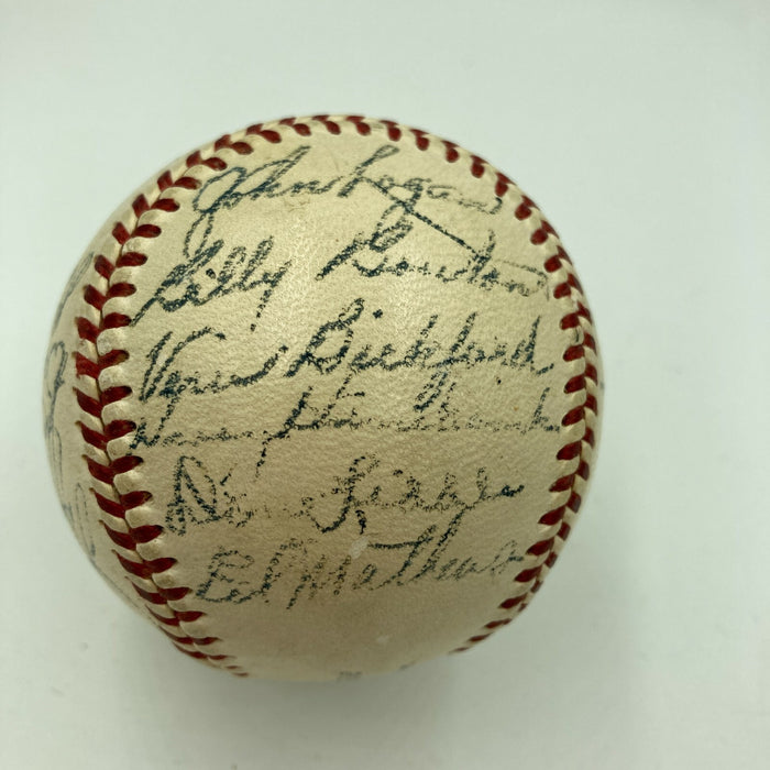 Nice 1953 Milwaukee Braves Team Signed National League Baseball JSA COA