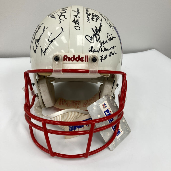 Quarterback Legends Signed Helmet 30 Sigs Johnny Unitas Len Dawson Beckett COA