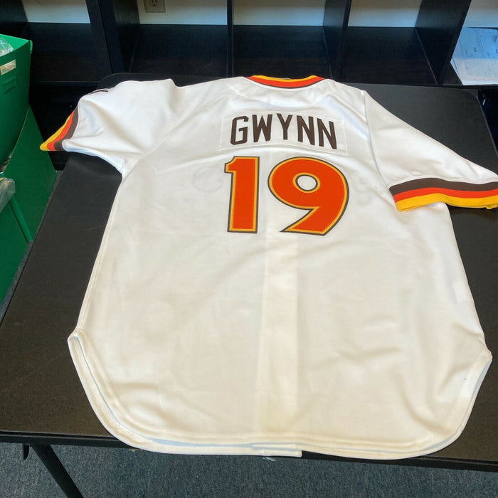 Beautiful Tony Gwynn Signed Heavily Inscribed STATS Padres Jersey Tristar & MLB