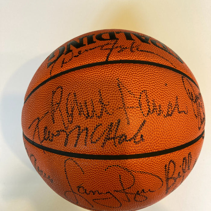 1985-86 Boston Celtics NBA Champs Team Signed Official NBA Game Basketball UDA