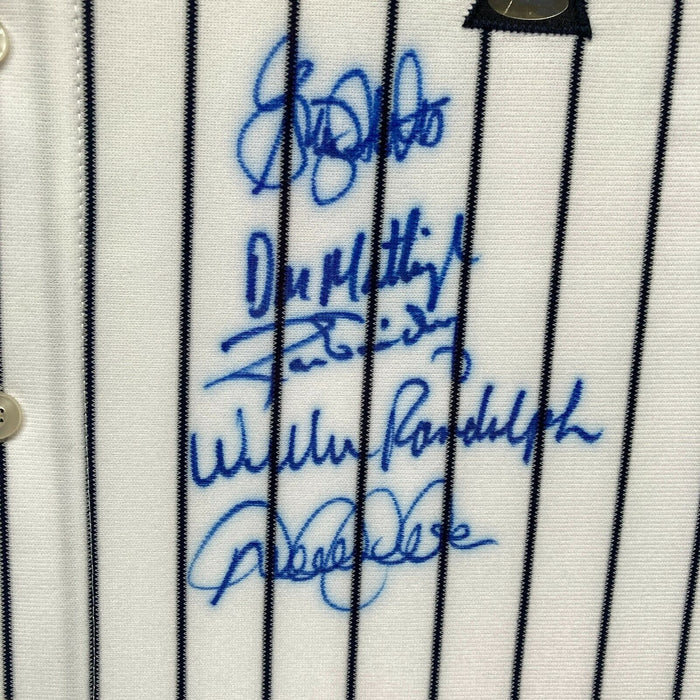 Beautiful Derek Jeter Don Mattingly Yankees Captains (5) Signed Jersey Steiner