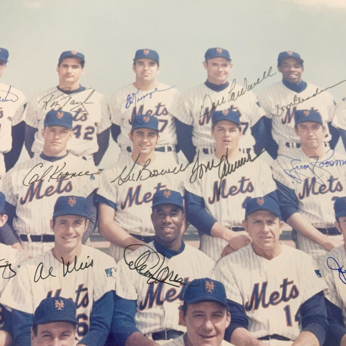 1969 New York Mets World Series Champs Team Signed 16x20 Photo Nolan Ryan JSA