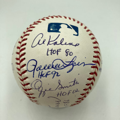 Hall Of Fame Multi Signed Inscribed Baseball 12 Sigs Ozzie Smith Bob Gibson JSA