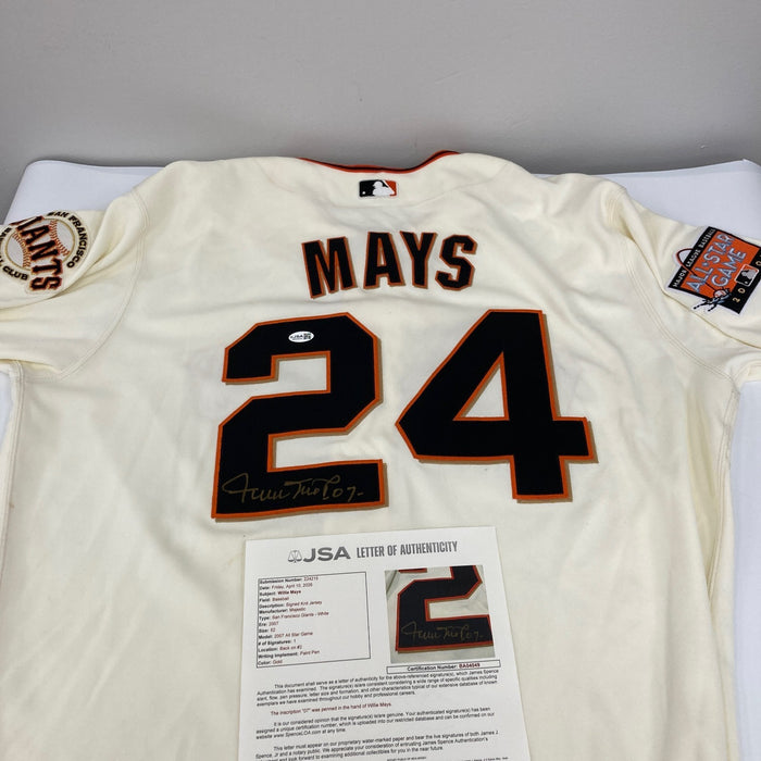 Willie Mays Signed 2007 San Francisco Giants Game Jersey From Mays Estate JSA