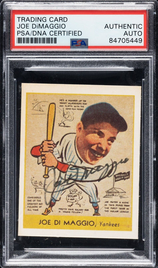 Joe Dimaggio Signed 1938 R323 Goudey "Heads-Up" RP #274 PSA DNA Certified