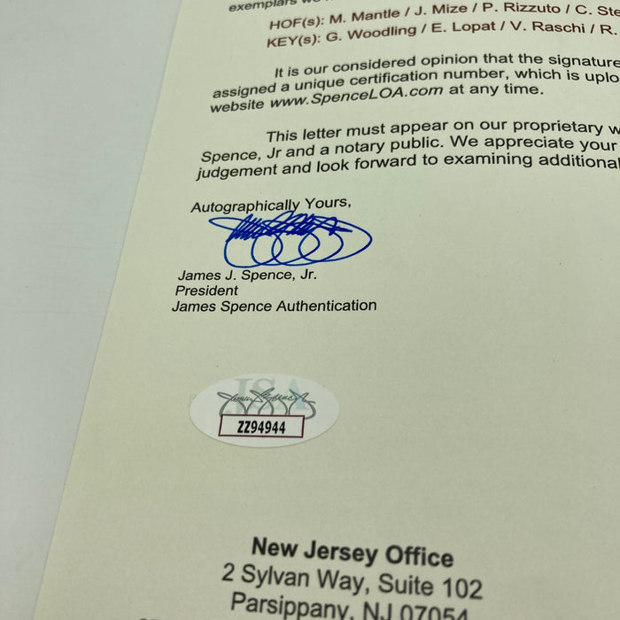 1953 New York Yankees World Series Champs Team Signed Baseball Mickey Mantle JSA