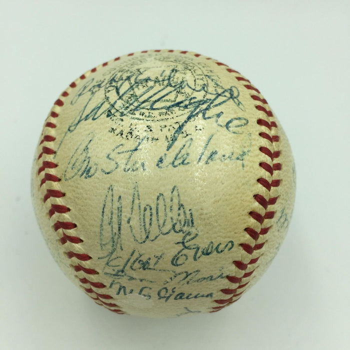 Beautiful 1956 Cleveland Indians Team Signed American League Baseball JSA COA