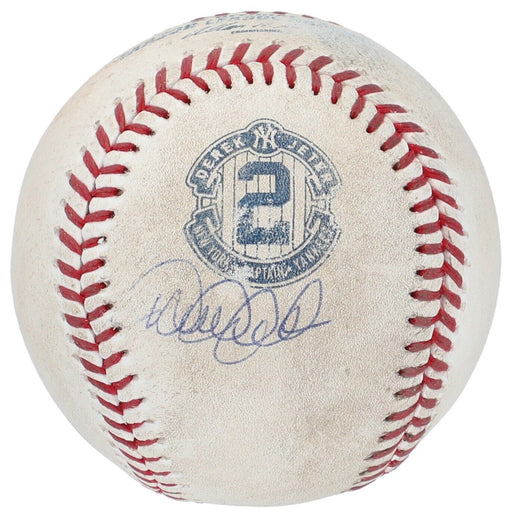 Derek Jeter Signed Game Used Baseball From Second Last Game Of Career Steiner