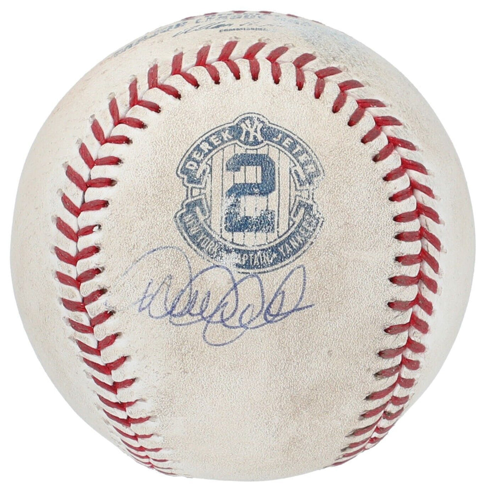 Derek Jeter Signed Game Used Baseball From Second Last Game Of Career Steiner