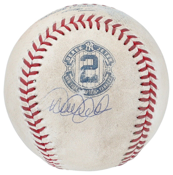 Derek Jeter Signed Game Used Baseball From Second Last Game Of Career Steiner