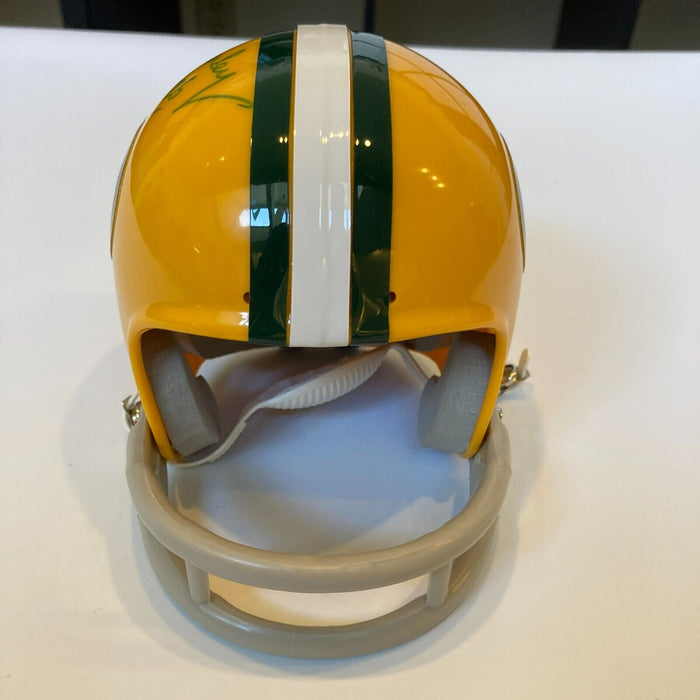 Herb Adderley HOF 1980 Signed Green Bay Packers Mini Helmet JSA COA