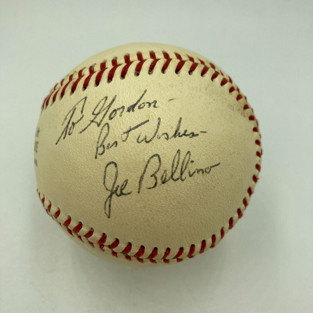 Joe Bellino Signed 1950's American League Cronin Baseball Heisman Trophy JSA