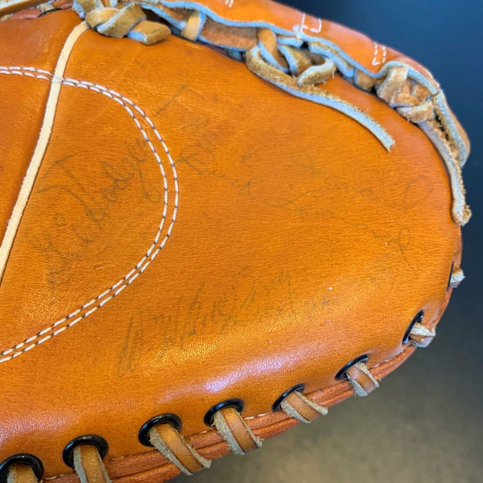 Rare 1956 All Star Game Signed Glove Willie Mays Hank Aaron Ernie Banks JSA COA