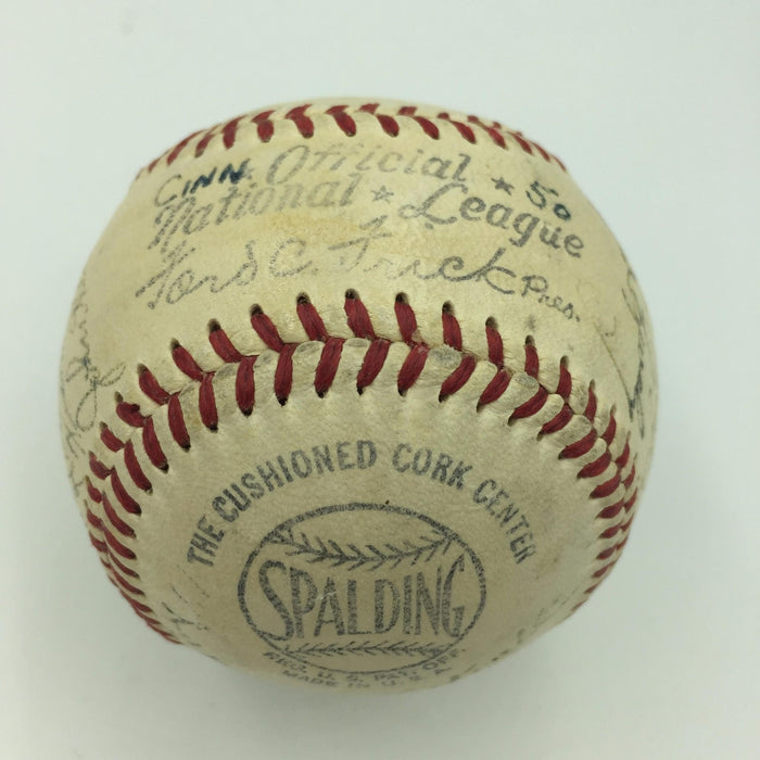 Nice 1950 Cincinnati Reds Team Signed National League Baseball 27 Sigs JSA COA