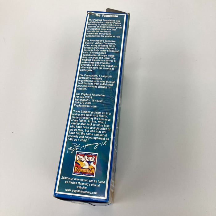 Peyton Manning Signed Peyton's O's 1990's Cereal Box JSA COA
