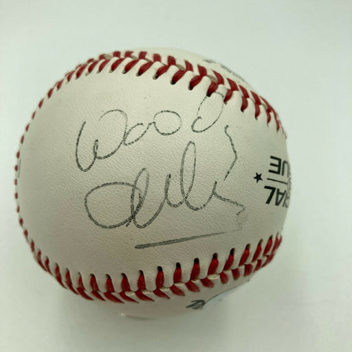 Woody Allen & Kevin Bacon Signed Baseball PSA DNA COA Movie Star