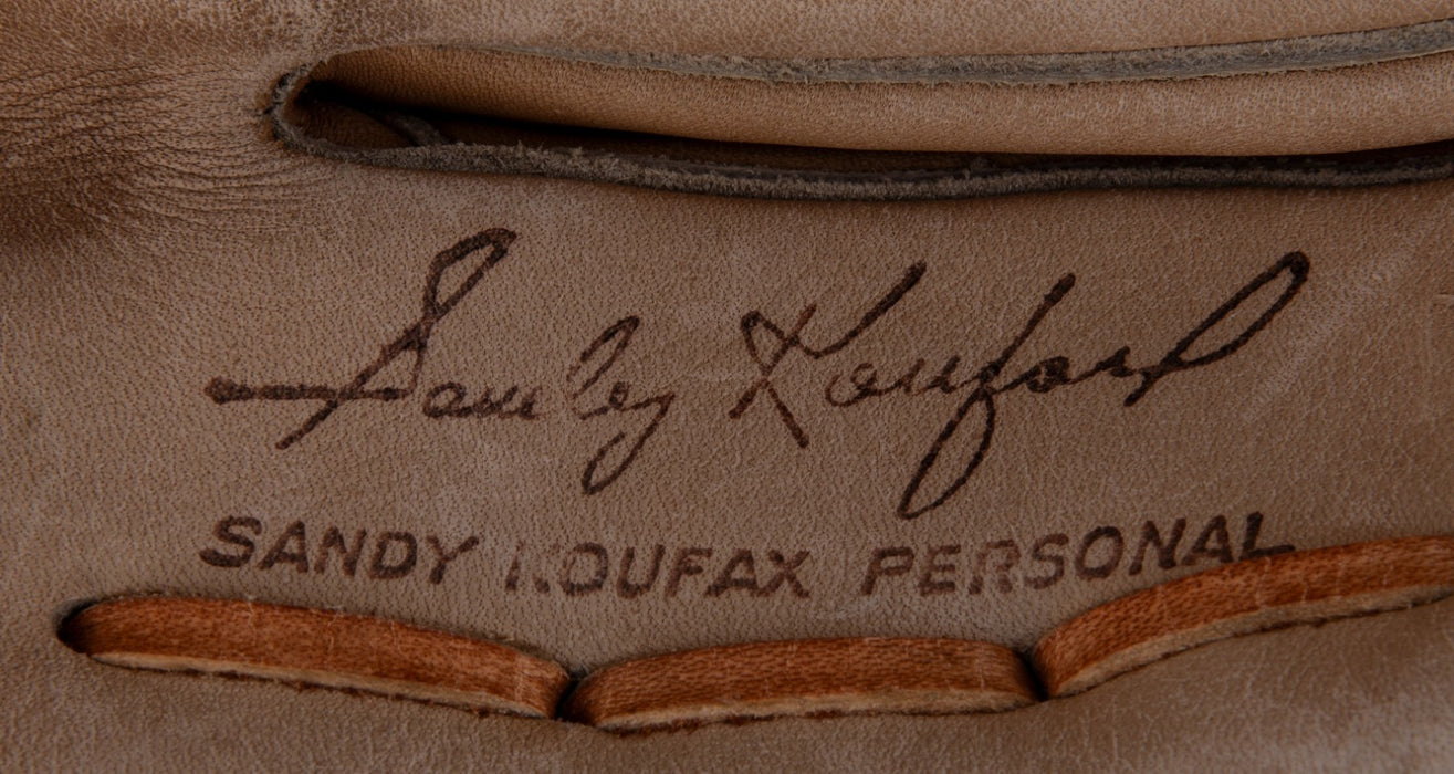 Sandy Koufax Signed 1950's Game Model Baseball Glove JSA COA