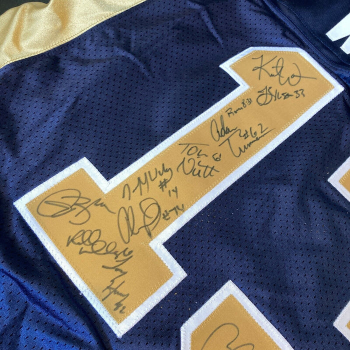 1999 St. Louis Rams Super Bowl Champs Team Signed Jersey Kurt Warner JSA COA