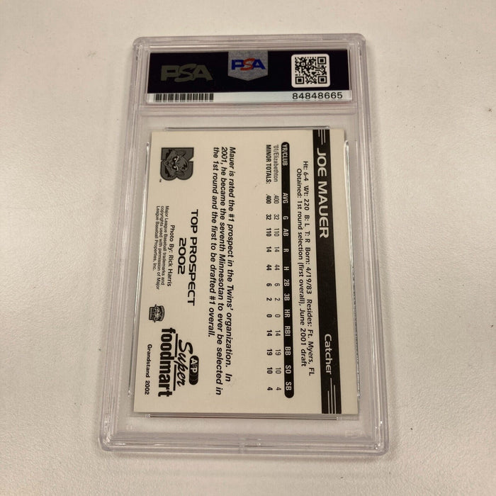 Joe Mauer Signed 2002  New Britain Rock Cats RC PSA DNA